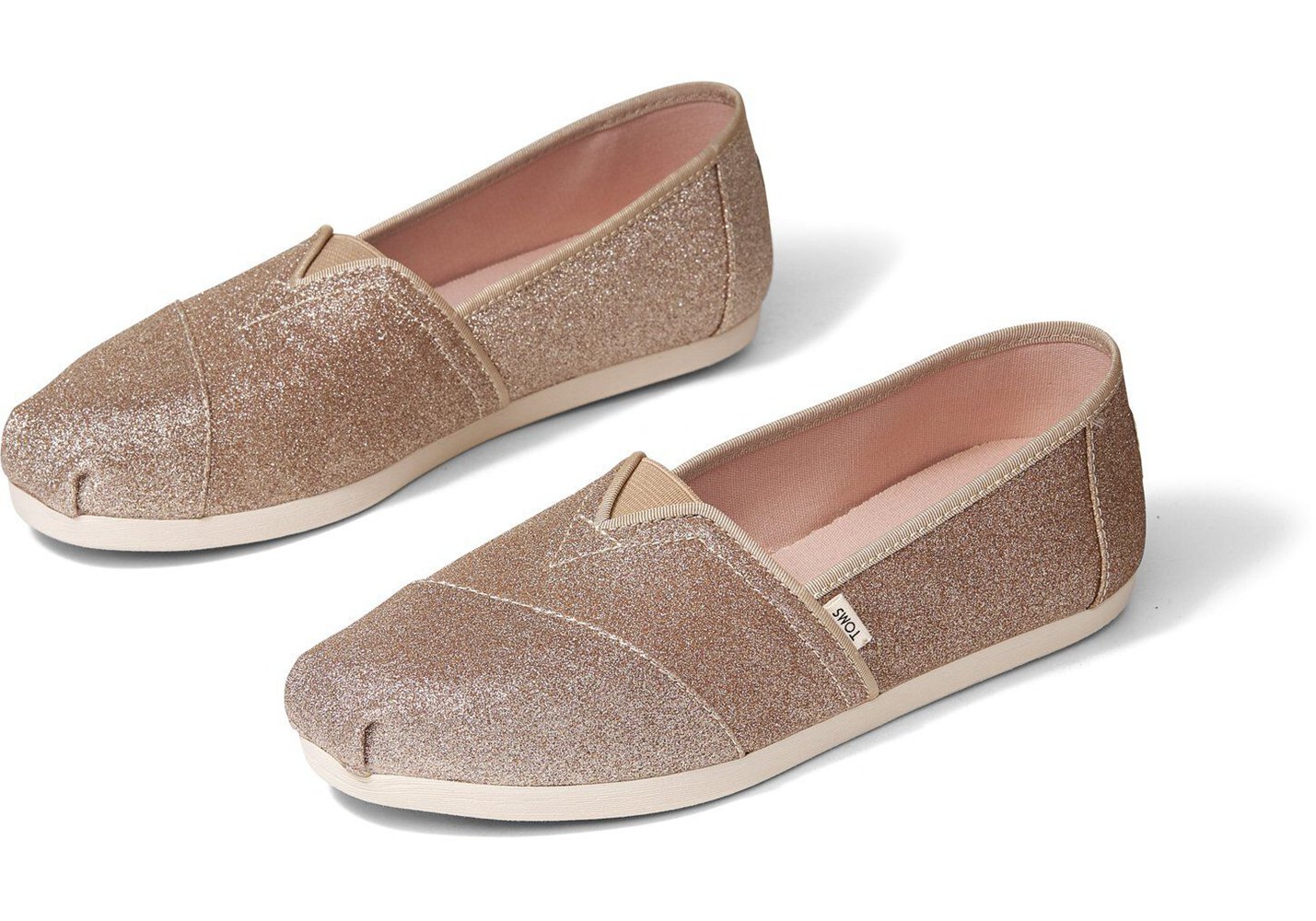 Toms Espadryle Damskie Złote - Alpargata Glitter - 23SJEVTWI